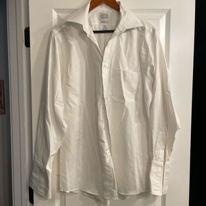 Eagle white button down long sleeve top- 15 1/2
